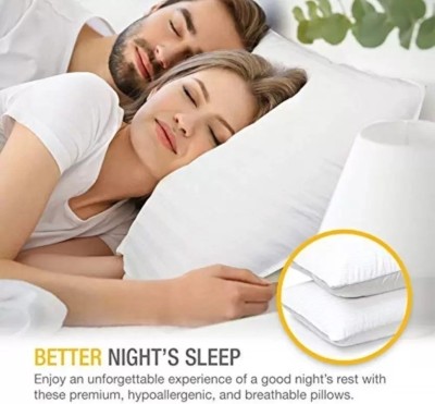 YandAM YandAM Microfibre Solid Sleeping Pillow Pack of 1(White)