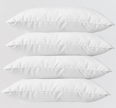 STOMIA Pack Of 4 pillows Polyester Fibre Solid Sleeping Pillow Pack of 4(White)