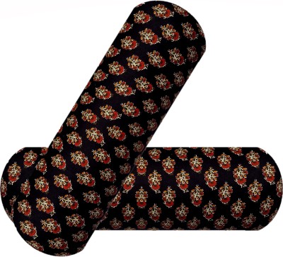 Changers Microfibre Floral Bolster Pack of 2(Black)