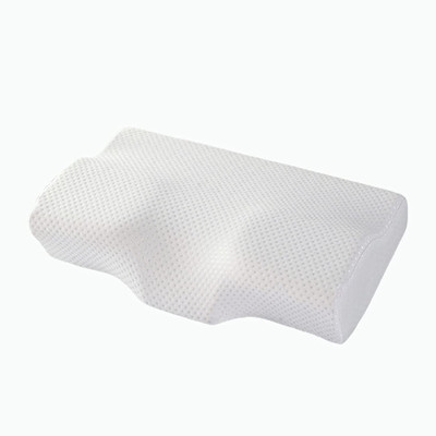 PUMPUM Ortho Series Memory Foam Solid Orthopaedic Pillow Pack of 1(White)