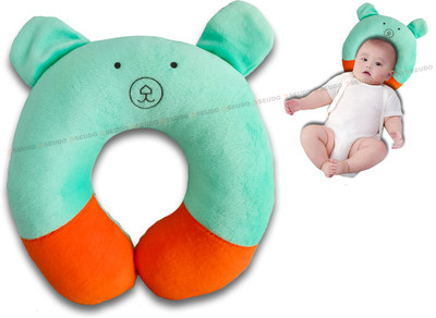Hellobear Cotton Baby Pillow Pack of 1 Smiley(Green)