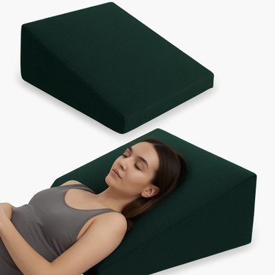 PUMPUM OrthoSeries Foam Solid Orthopaedic Pillow Pack of 1(Dark Green)