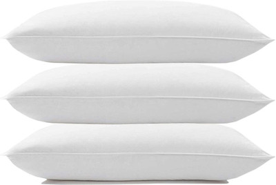 PALVIT Microfibre Abstract Sleeping Pillow Pack of 3(White)