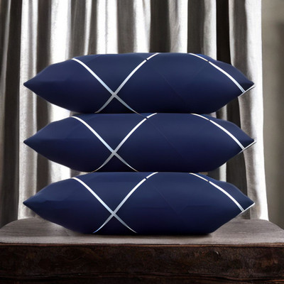 Urmila Creation Microfibre Sleeping Pillow Pack of 3 Solid LUXURY(Blue)