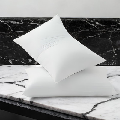 LIPONOS LUXURY Polyester Fibre Solid Sleeping Pillow Pack of 2(White)