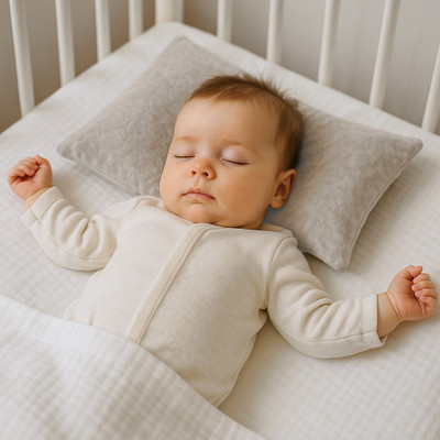 KUBER INDUSTRIES Microfibre Solid Baby Pillow Pack of 1(Grey)