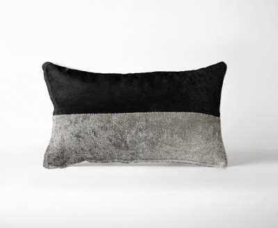 PUMPUM Polyester Fibre Abstract Sleeping Pillow Pack of 1(Grey & Black)