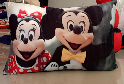 AARAVI TRADERS PACK OF 1 MICROFIBER PILLOW Microfibre Toons & Characters Cushion Pack of 1(Multicolor)