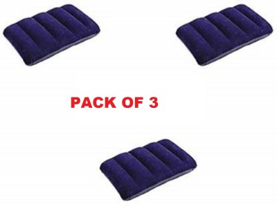 KS MART Air Solid Travel Pillow Pack of 3(Blue)