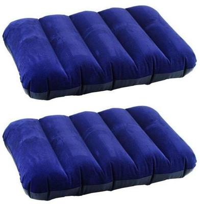 PERIZONE Travel Sleeping Velvet Soft Air Inflatable Pillow for Family Air Solid Travel Pillow Pack of 2(Multicolor)