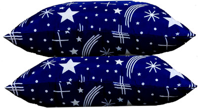 Swikon star Microfibre Geometric Sleeping Pillow Pack of 2(Blue1)