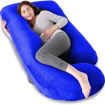 sweetrani Microfibre Solid Pregnancy Pillow Pack of 1(Blue)