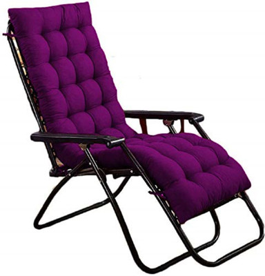 aeTHEric Microfibre Solid Chair Pad Pack of 1(Purple)