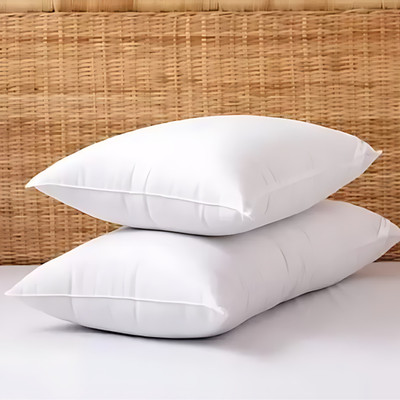 Craftzilla home furnishing Microfibre Solid Sleeping Pillow Pack of 2(White)