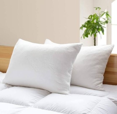 spinewell ULTRA SOFT FIBRE PILLOW PACK OF 2 LUXURY SERIES Polyester Fibre Solid Sleeping Pillow Pack of 2(White)