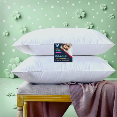 Tecsun LUXURY Microfibre Abstract Sleeping Pillow Pack of 2(White)