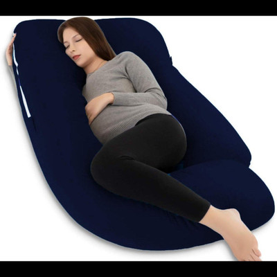 Mojo J SHAPE Microfibre Solid Pregnancy Pillow Pack of 1(Blue)