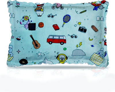 LuvLap Mustard Seeds Toons & Characters Baby Pillow Pack of 1(Light Blue)