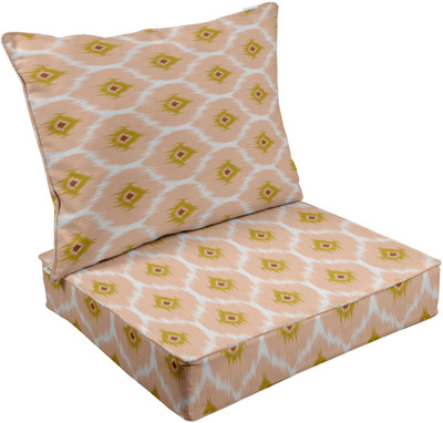 Vargottam Foam Motifs Chair Pad Pack of 2(Peach)