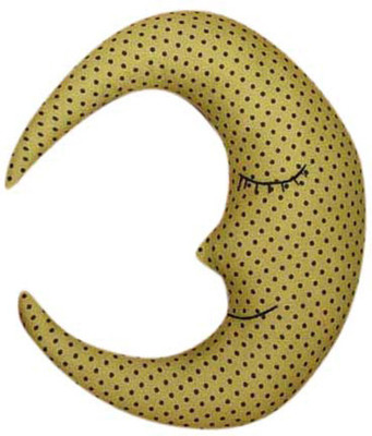 Oscar Home Polyester Fibre Polka Baby Pillow Pack of 1(Gold)