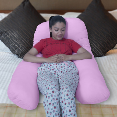 KWALITY DREAMS Microfibre Solid Pregnancy Pillow Pack of 1(Dark Pink)