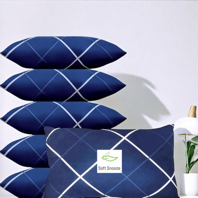 SOFT SNOOZE Soft Luxury Microfibre Abstract Sleeping Pillow Pack of 6(Blue)