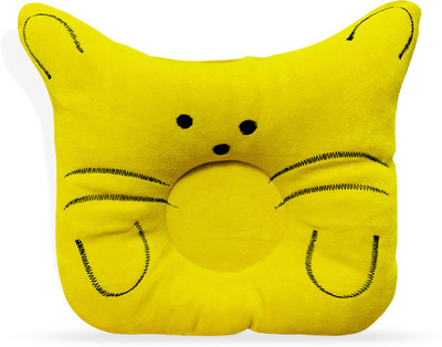 Little Star Polyester Fibre Solid Baby Pillow Pack of 1(Yellow)