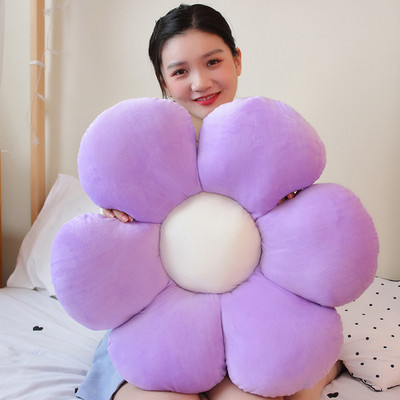 Ziraat LUXURY Polyester Fibre Floral Cushion Pack of 1(Purple)