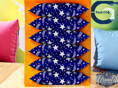 Urmila Creation Polyester Fibre Sleeping Pillow Pack of 6 Abstract Luxury(Blue)