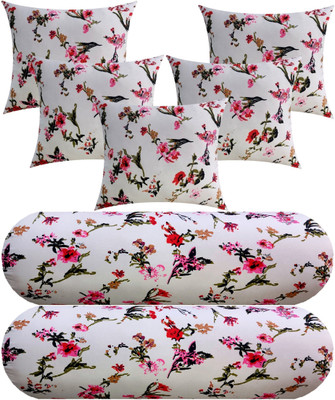 Changers Microfibre Bolster Pack of 7 Floral(White)