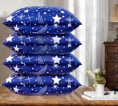 YPOLOIPO Polyester Fibre Sleeping Pillow Pack of 4 Solid LUXURY(Blue)