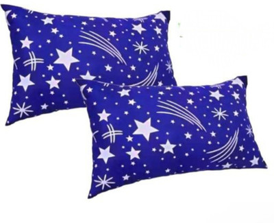 YPOLOIPO LUXURY Polyester Fibre Abstract Sleeping Pillow Pack of 2(Blue)