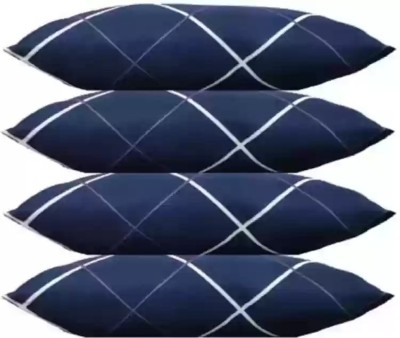 TWIROX LUXURY Polyester Fibre Abstract Sleeping Pillow Pack of 4(Blue)