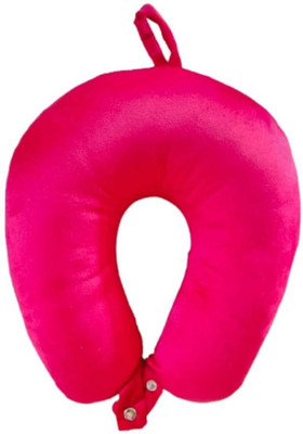 YASHTU Microfibre Travel Pillow Pack of 1 Solid Fashion(Pink)