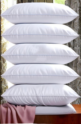 GUNVAR INDIA PRIVATE LIMITED LUXURY Polyester Fibre Solid Sleeping Pillow Pack of 5(White)