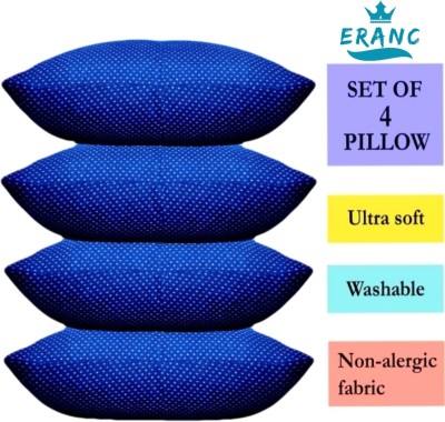 ERANC Polyester Fibre Abstract Sleeping Pillow Pack of 4(Blue)