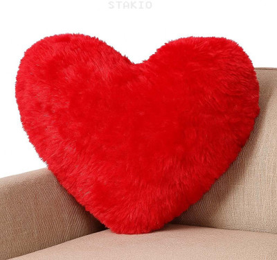 Stakio Microfibre Cushion Pack of 1 Solid(Red)