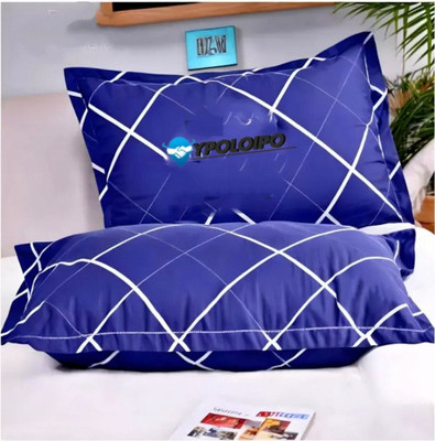 LIPONOS Polyester Fibre Sleeping Pillow Pack of 2 Abstract LUXURY(Blue)