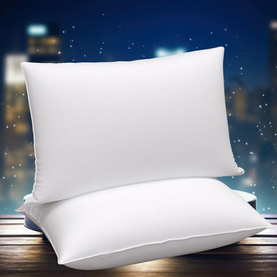 brightjex Microfibre Sleeping Pillow Pack of 2 Solid(White)