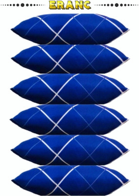 GAULPASTORES Polyester Fibre Solid Sleeping Pillow Pack of 6(Blue)
