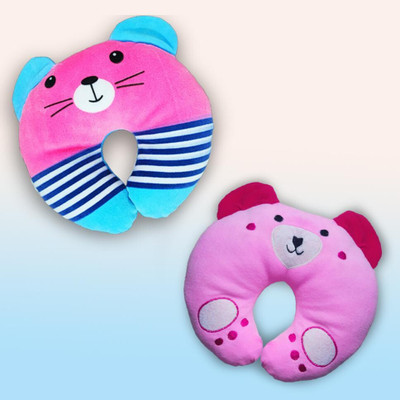 Joynap Polyester Fibre Toons & Characters Baby Pillow Pack of 2(Pink)