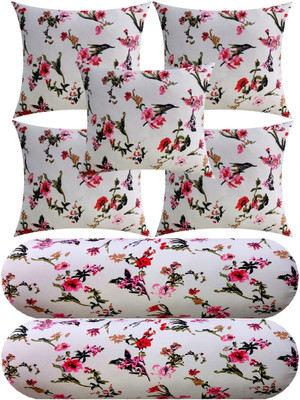 Changers Microfibre Bolster Pack of 7 Floral(White)