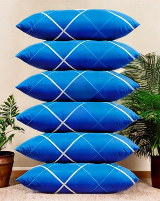 Urmila Microfibre Sleeping Pillow Pack of 6 Solid LUXURY(Blue)