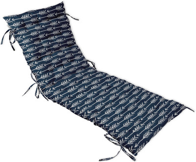 Vargottam Polyester Fibre Geometric Chair Pad Pack of 1(Navy Blue1)