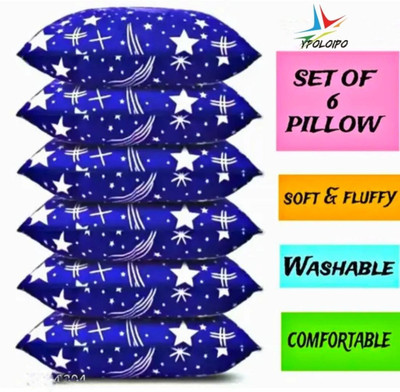 Urmila Creation Polyester Fibre Sleeping Pillow Pack of 6 Solid LUXURY(Blue)