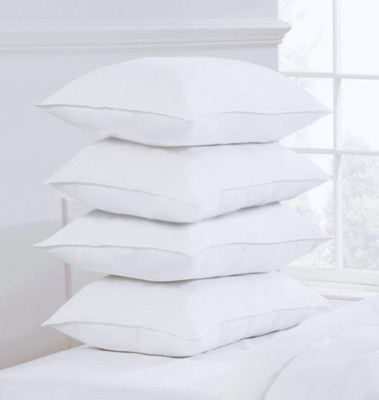 CATHROL Microfibre, Cotton Sleeping Pillow Pack of 4 Solid Luxury(White)