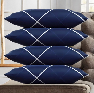 Urmila Creation Polyester Fibre Sleeping Pillow Pack of 4 Solid LUXURY(Blue)
