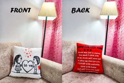 Shri Ganesh Handloom Polyester Fibre Quotes Cushion Pack of 1(White)