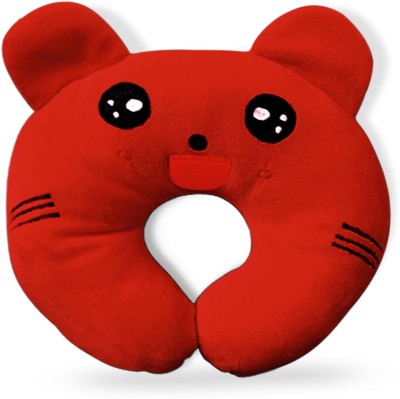 Little Love Polyester Fibre Animals Baby Pillow Pack of 1(Red)