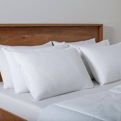 ROYALREOX Microfibre Sleeping Pillow Pack of 6 Solid(White)
